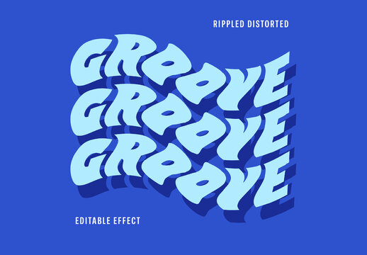 Liquid Rippled Distorted Text Effect