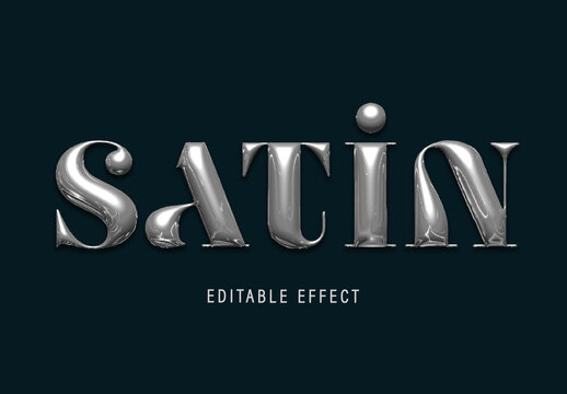 Liquid Silver Brushed Text Effect