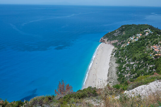 Panorama of Lefkada near Milos beach, Ionian Islands, Greece