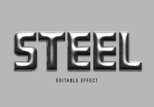 Silver Brushed Text Effect