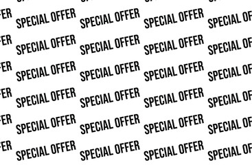 Special offer seamless text pattern background