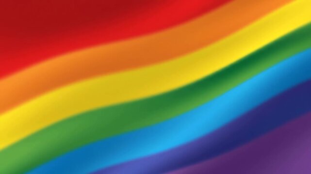 Vibrant Wavy Rainbow Colors Abstract Background - LGBTQ+ Pride and Diversity Concept