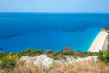 Panorama of Lefkada near Milos beach, Ionian Islands, Greece