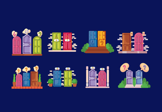 Doors Choice Illustration Set