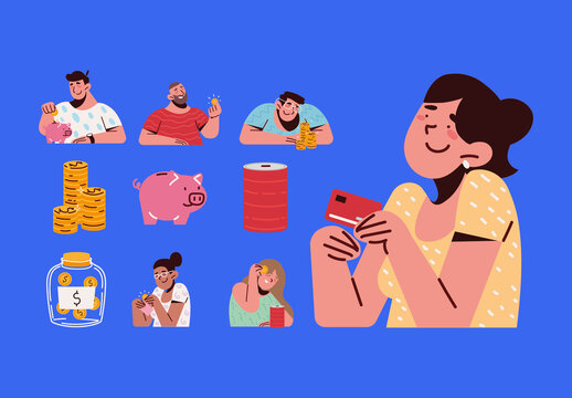 Finance Savings Illustration Set