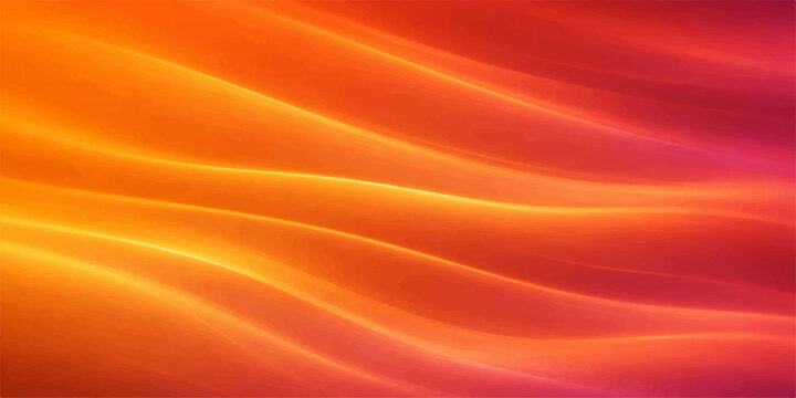An abstract flowing red silk background features soft satin waves and a smooth liquid motion texture with a golden light design on a vector textile backdrop