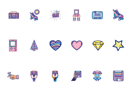 Retro Pop Illustration Set