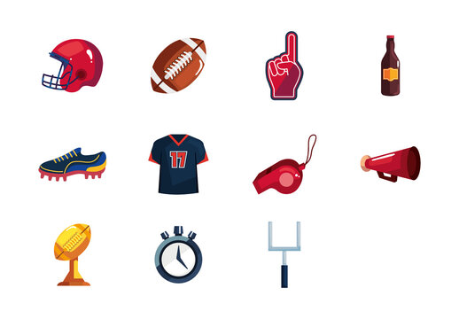 Superbowl Illustration Set