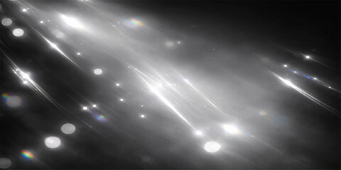 A bright blue spotlight shines onto a dark stage backdrop with a glowing star flare and energy motion design, creating an abstract art wallpaper with ray light textures and a night party shine © MdRifat