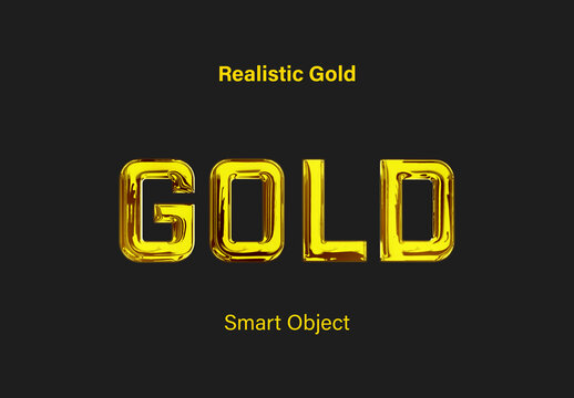 Liquid Realistic Gold Text Effect