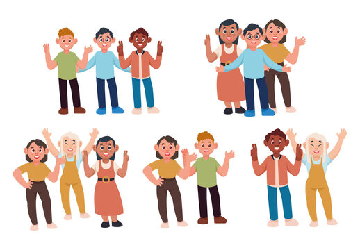 Diversity People Illustration Set