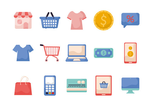 Online Shopping Illustration Set