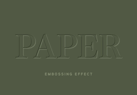 Paper Embossing Text Effect