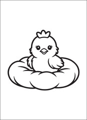 Obraz premium Easter Coloring Page for Kids