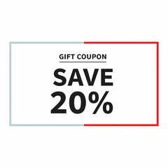 Fototapeta premium Don’t miss this exclusive coupon offer and save 20% on all your favorite items
