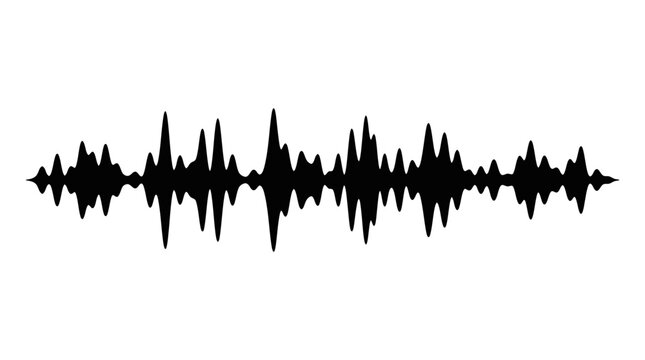 Sound wave pattern on white background.