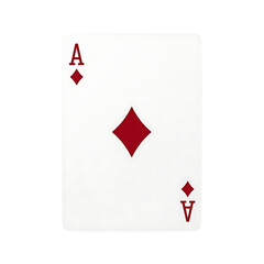 Obraz premium Ace of Diamonds Playing Card over an isolated transparent background 