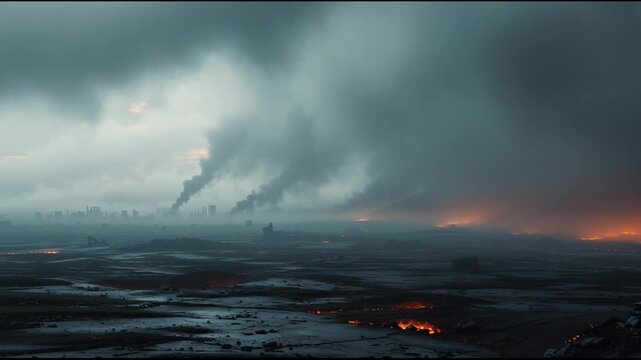 Realistic Warzone Aftermath Cinematic Background
