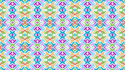 Modern Colorful Geometric Tribal Seamless Pattern