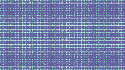 Blue And Green Textured Grid Mosaic Seamless Pattern