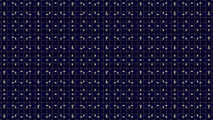 Navy Blue Geometric Grid Mosaic Seamless Pattern