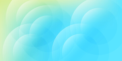Minimalist banner background, pastel colorful, Light Blue and green gradations. Circle effect style geometric, abstract background. modern, vector