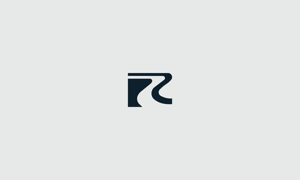 Abstract black logo design featuring a stylized letter r symbol