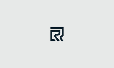 Fototapeta premium Abstract letter r logo design with a modern geometric aesthetic