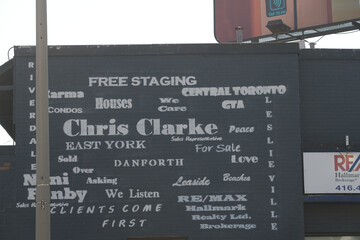 Naklejka premium painted mural outside 73 O'Connor Dr, East York, Toronto (Chris Clarke, real estate agent, RE/MAX Hallmark Realty Ltd)