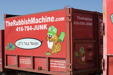 Naklejka premium illustration and text on the side of a truck for 