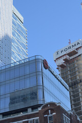 Naklejka premium exterior building and sign of Thomson Reuters a mixed use complex located at 19 Duncan St (FORMA condo development), Toronto