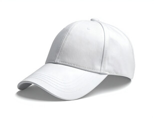 Fototapeta premium Plain white baseball cap on a clean white background (2)