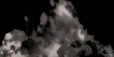 White cloud with black background. Textured cloud, Abstract black, isolated on black background. White Cloud Isolated on Black Background. Good for Atmosphere Creation. Graphic Design Resource © Sofiqul