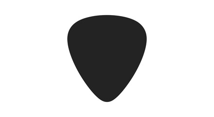 A stark solid black teardrop shape stands out against a plain white background creating a bold silhouette high quality © Nupur02