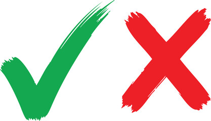 Green checkmark and red x symbols on white background © MD. BELAL UDDIN