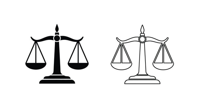 Justice scales vector icons Vector