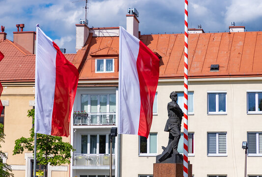 Rzeszow, Poland - May 1, 2025: A picture of the Monument to Colonel Leopold Lis-Kula in Rzeszow.