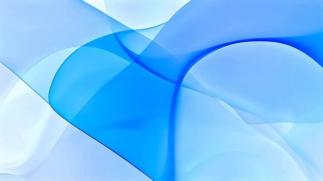 Abstract blue flowing shapes