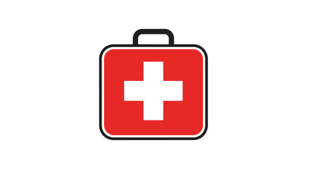Obraz premium First Aid Kit Icon Illustration.