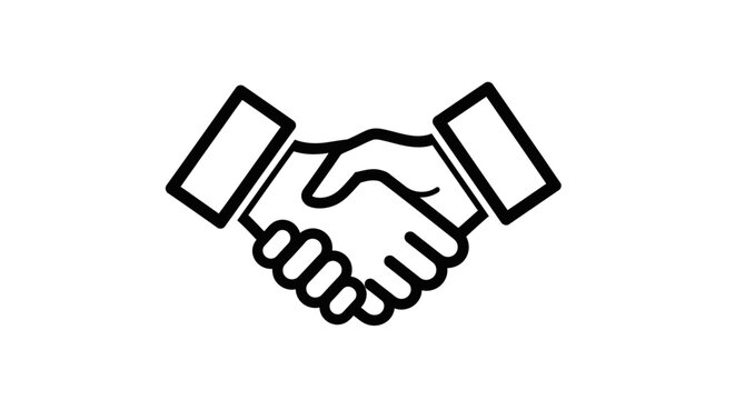 Handshake Icon Symbolizing Agreement and Partnership.