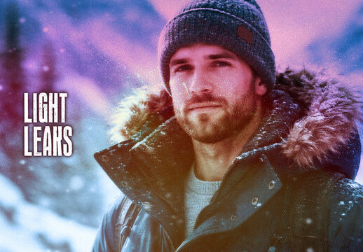 Cinematic Light Leaks Photo Effect