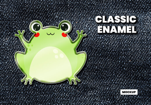 Classic Enamel Pin Mockup