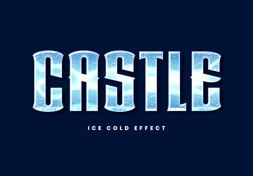 Frozen Blue Ice Cold Frozen Text Effect