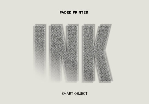 Grain Faded Printed Text Effect