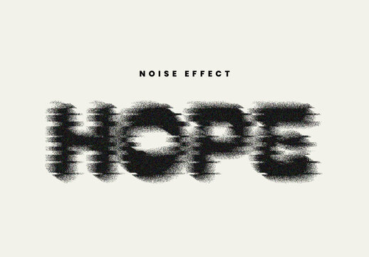 Grain Noise Glitch Distortion Text Effect