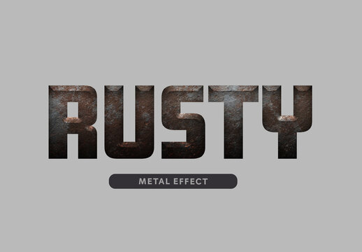 Rusty Metal Text Effect