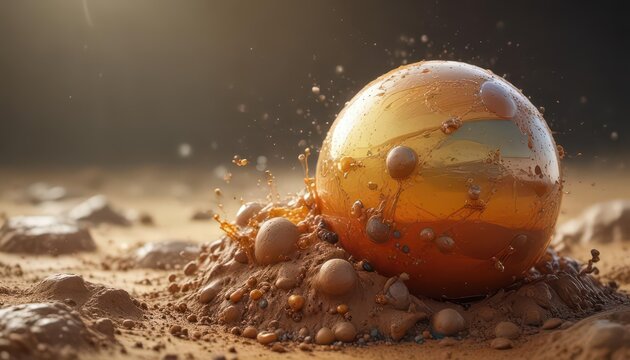 Soap molecules forming a spherical micelle structure around particles of dirt and grime , surface, dirt, physics
