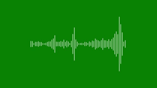 Podcast audio sound waves animation, digital voice message waveform spectrum visualizer, music equalizer frequency waves, minimalist soundwave motion on overlay background