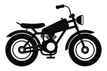 Fototapeta premium mini bike silhouette line art vector illustration with a white background