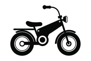 Fototapeta premium mini bike silhouette line art vector illustration with a white background